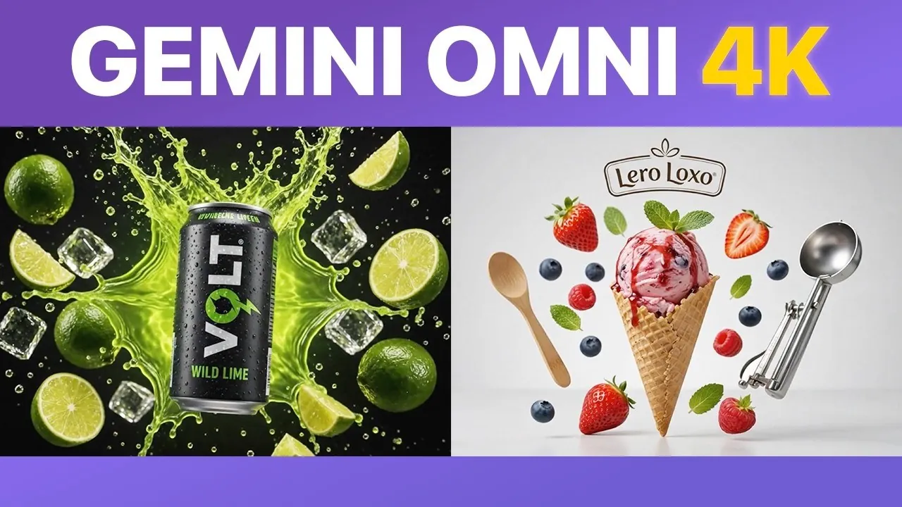 Video testing Gemini Omni across product ads, 4K output and generated audio